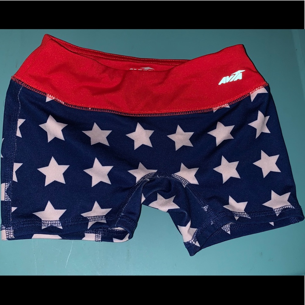 AVIA NEW Girls patriotic spandex SZ 4-5 XS